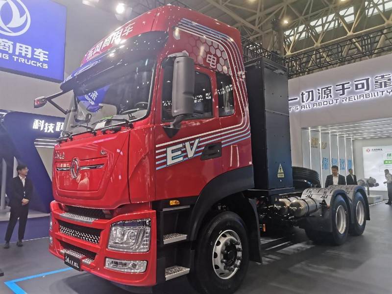 Dongfeng Commercial Vehicle Tianlong KL 6X4 pure electric battery swap tractor