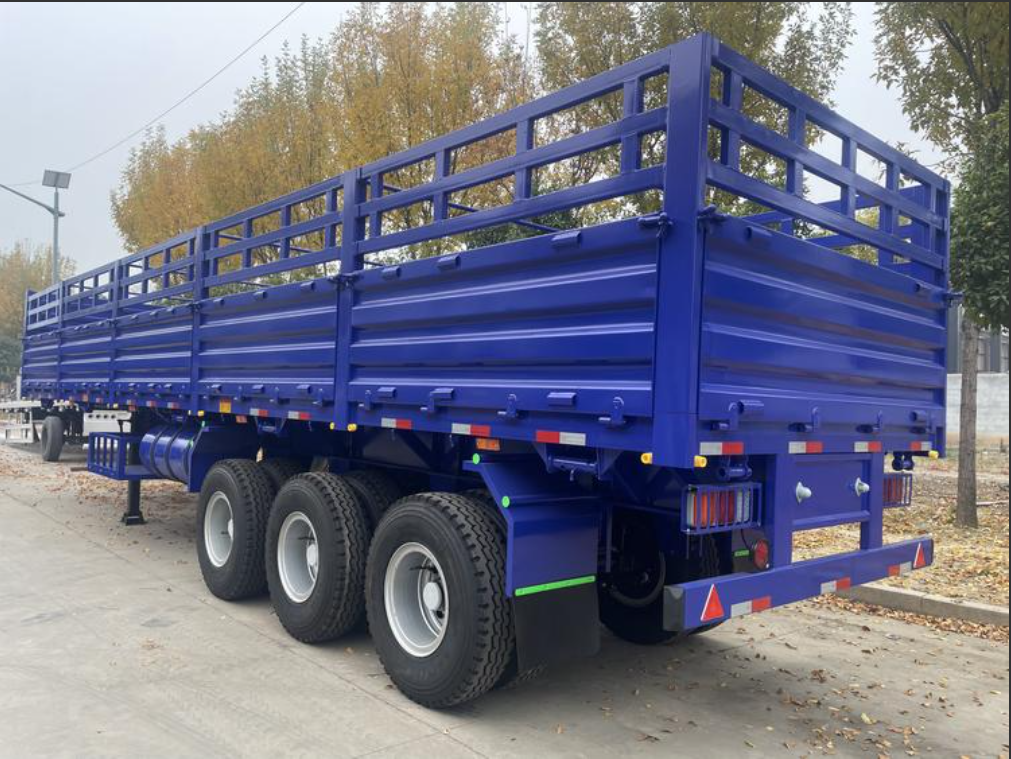The three - axis high - sided vehicle is ready for dispatch to Nigeria.